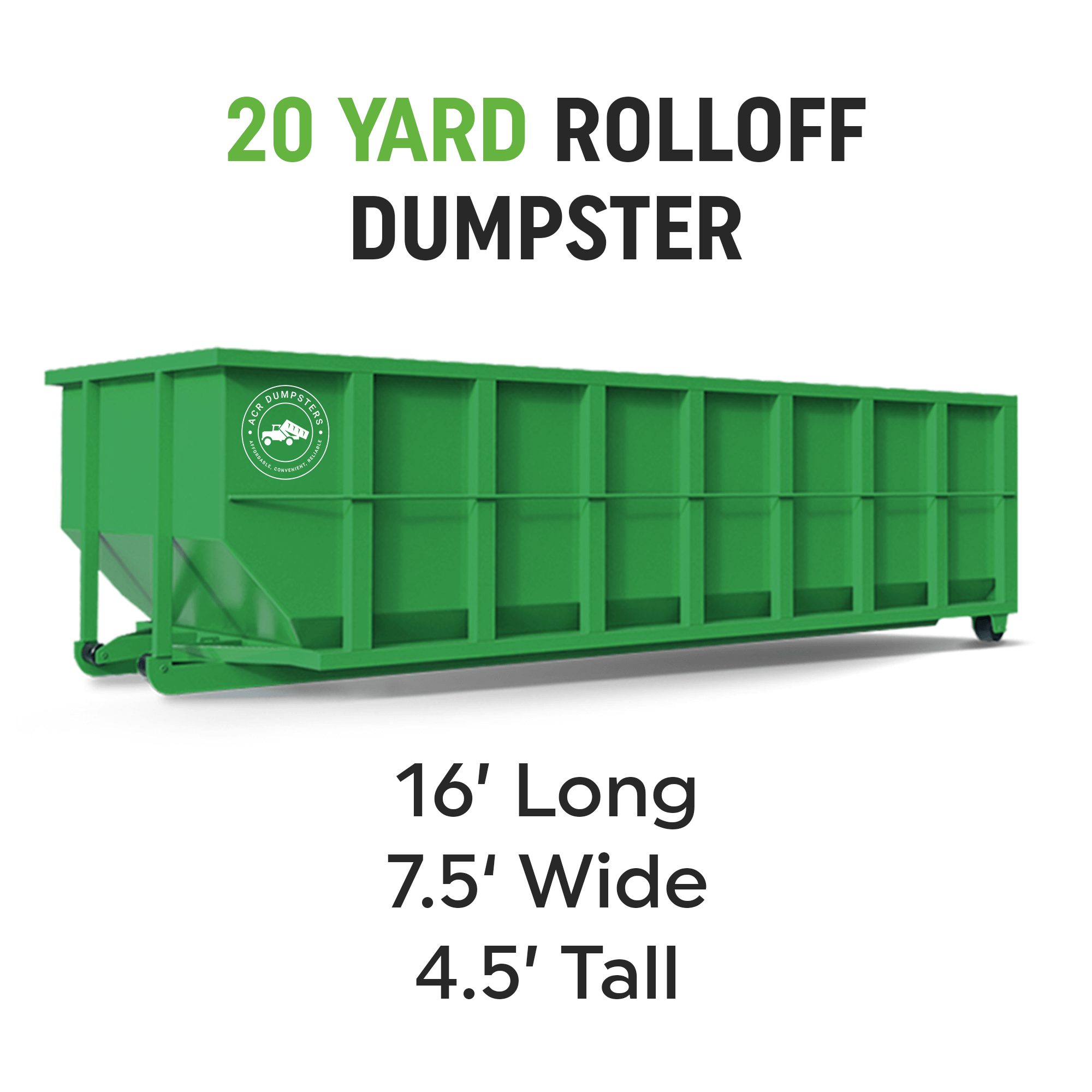 20 Yard Rolloff Dumpster 
